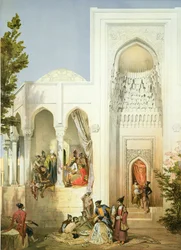 The Palace of the Khan of Baku, Apsheron Peninsula, Plate 42 from a Book on the Caucasus, Engraved by Mouilleron, Bayalos and Charles Claude Bachelier, Published by Alfred Leon Lemercier, 1847